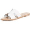 LAICIGO Women’s Slip-On Open Toe Single Band Flat Slipper Slide Sandal