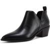 imageLAICIGO Womens Chunky Stacked Low Heel Ankle Boots V Cut Pointed Toe Animal Print Chelsea Booties