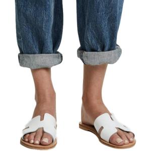 LAICIGO Women’s Slip-On Open Toe Single Band Flat Slipper Slide Sandal