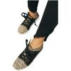 imageLAICIGO Womens Chunky Ugly Black White Purple Leopard Lace up Gym Sneakers Sports Running Walking Shoes