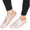 imageWomens Slip On Fashion Sneakers White Sole Shoes Closed Toe
