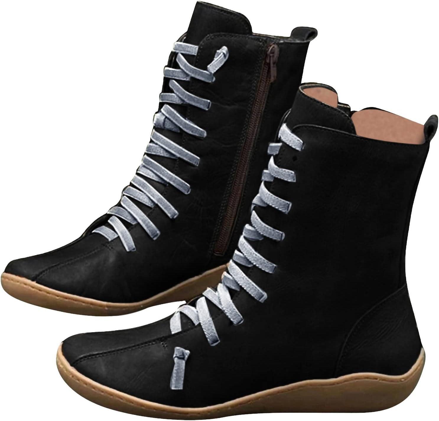imageBottes Femme pour Western Hiver Moto Cheval Cuissarde Bottine Confort Chic Bottines Disco Equitation Santiag Talon Classique Vintage Boots Cowgirl Fantaisie ChaussureNoir