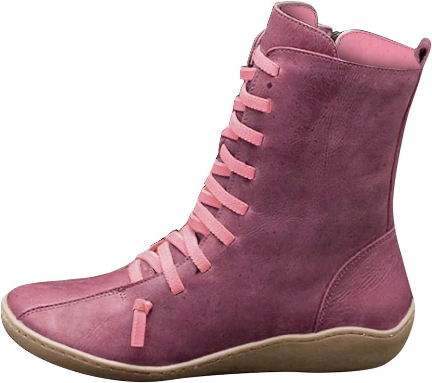 imageBottes Femme pour Western Hiver Moto Cheval Cuissarde Bottine Confort Chic Bottines Disco Equitation Santiag Talon Classique Vintage Boots Cowgirl Fantaisie ChaussureRouge