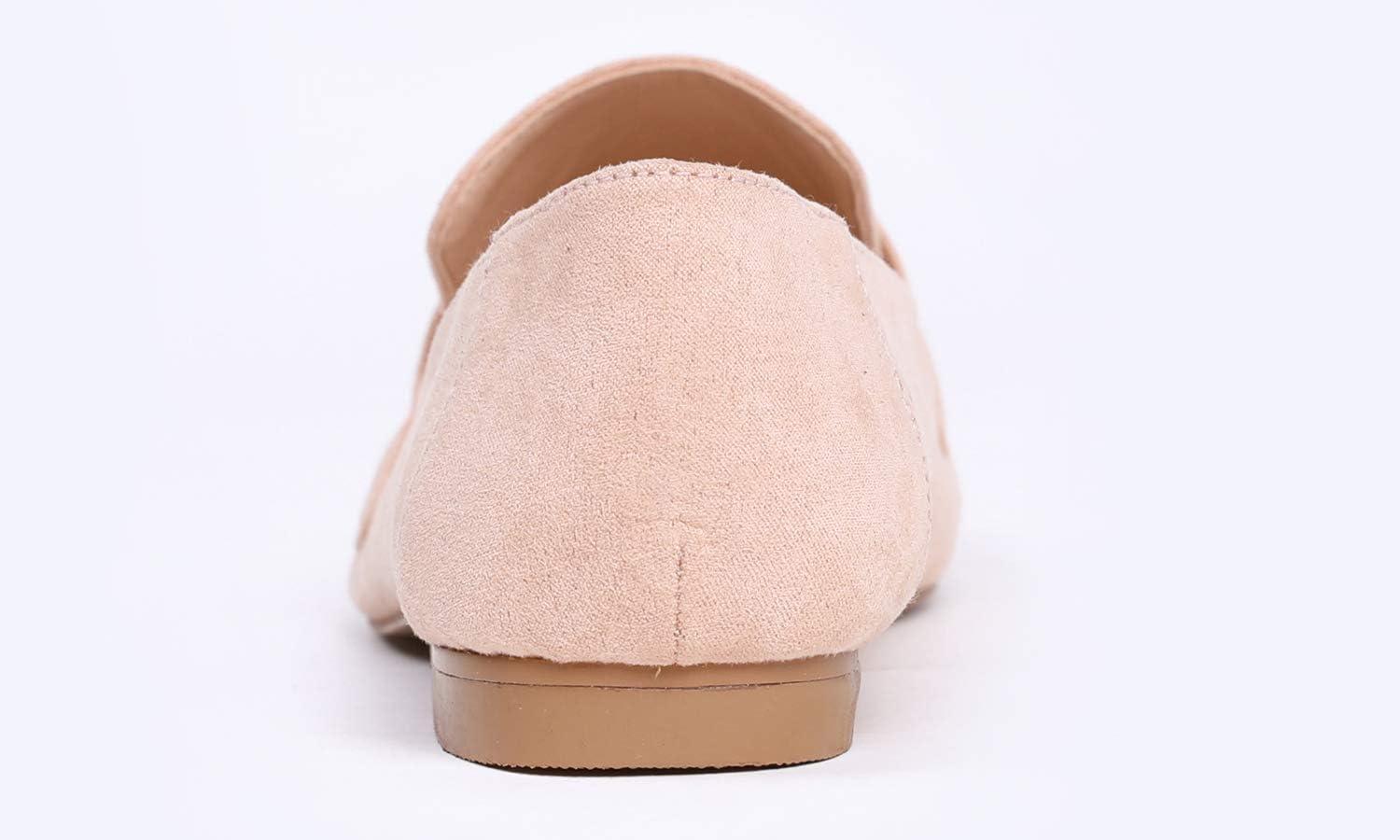 imageFeversole Womens Fashion Trim Deco Loafer SlippersPantoufles Trim Deco pour Femmes la ModeSude Beige Clair