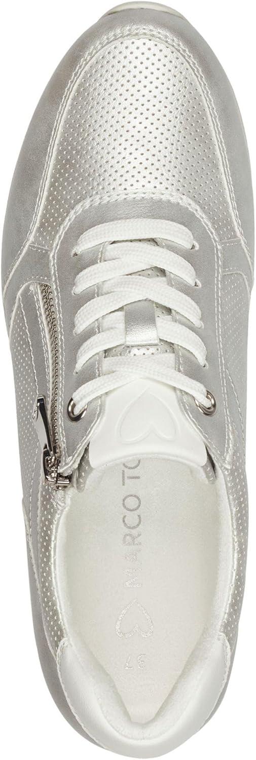 imageMARCO TOZZI Baskets Plates Femme Vganes LoisirsLt Grey Met C