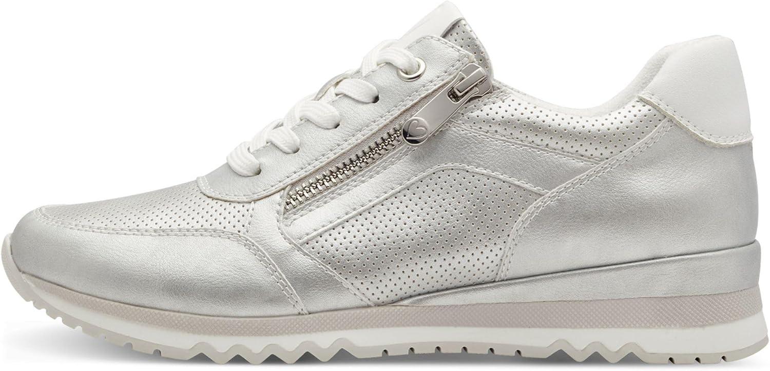 imageMARCO TOZZI Baskets Plates Femme Vganes LoisirsLt Grey Met C