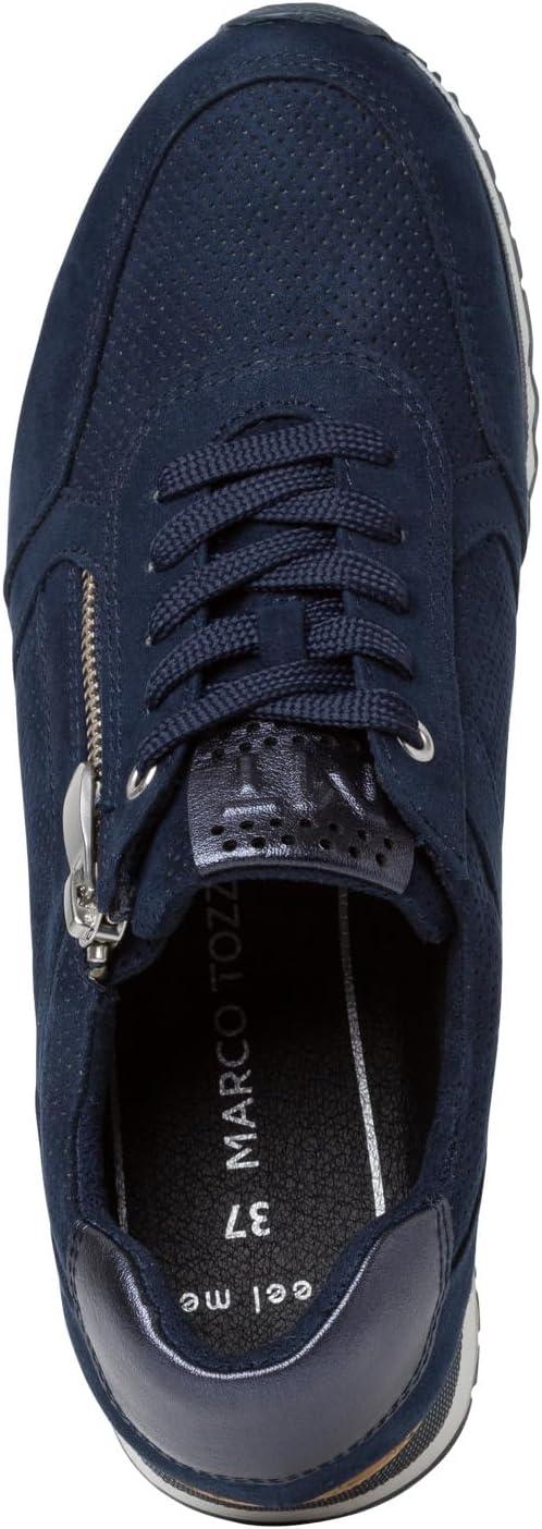 imageMARCO TOZZI Baskets Plates Femme Vganes LoisirsMarine Navy Comb