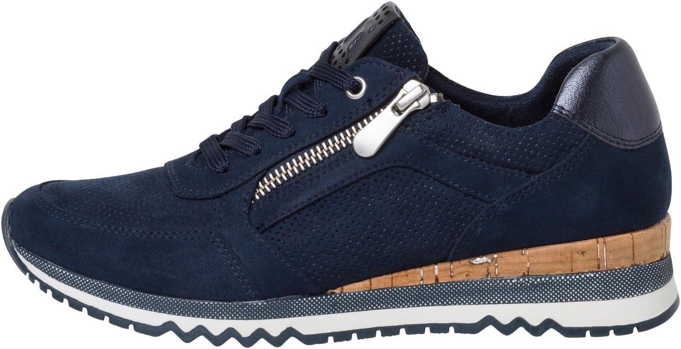 imageMARCO TOZZI Baskets Plates Femme Vganes LoisirsMarine Navy Comb