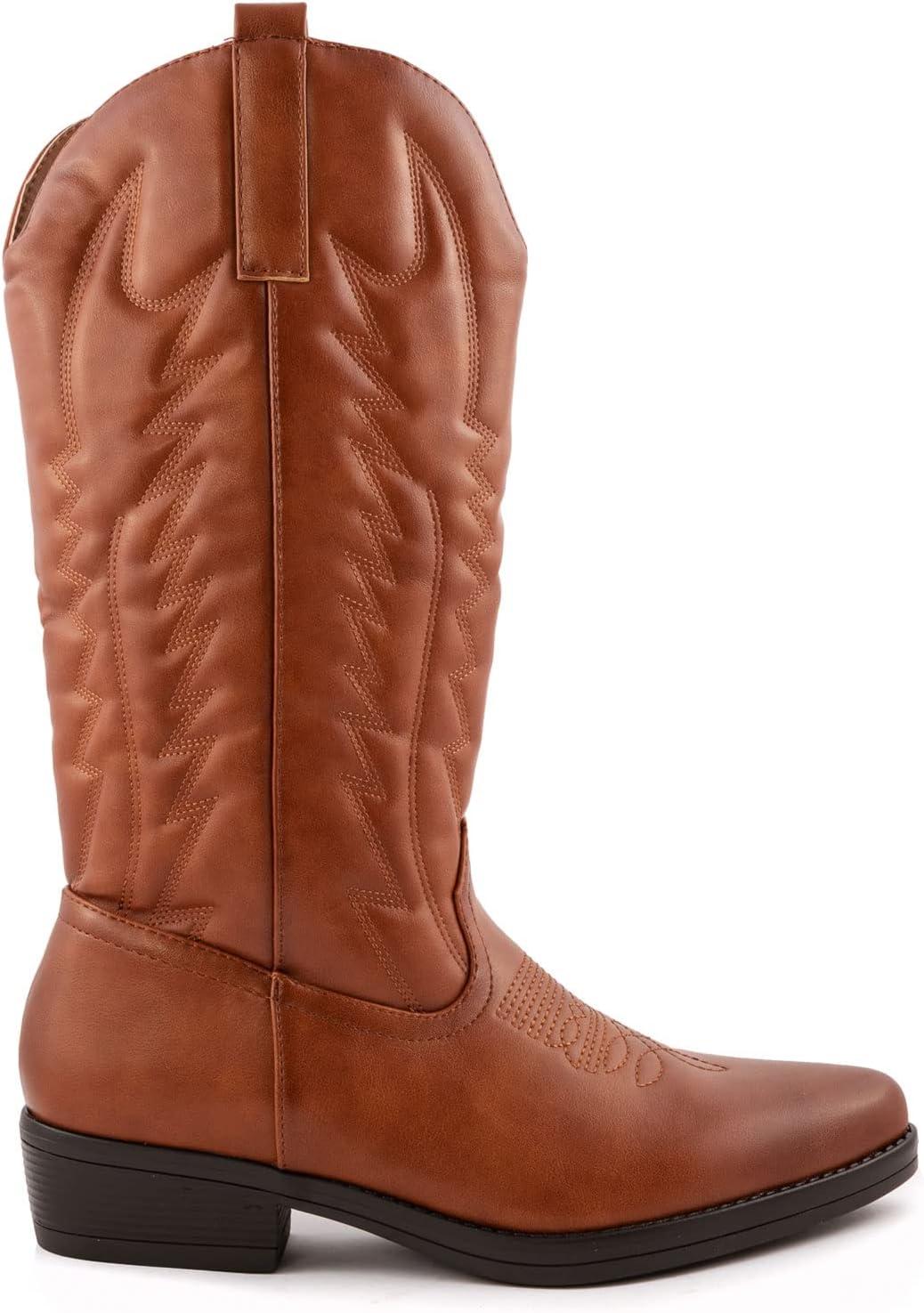 imageToocool Bottes Femme Texani Cowboy Western camperos Chaussures Hiver 2C8X9003Ml155 Camel