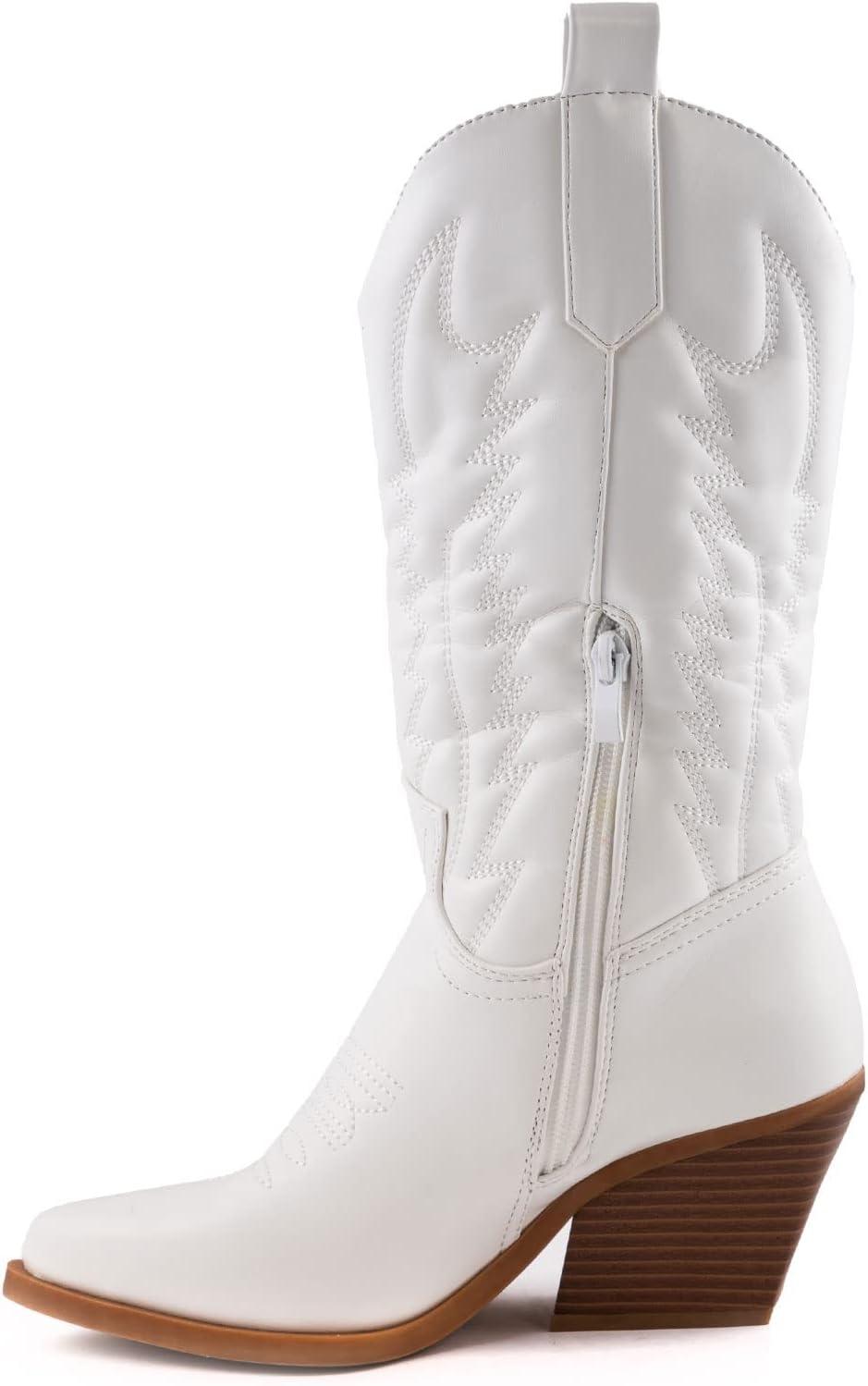 imageToocool Bottes Texan Cowboy Western Camperos Y02 pour femme blanc 40 EU