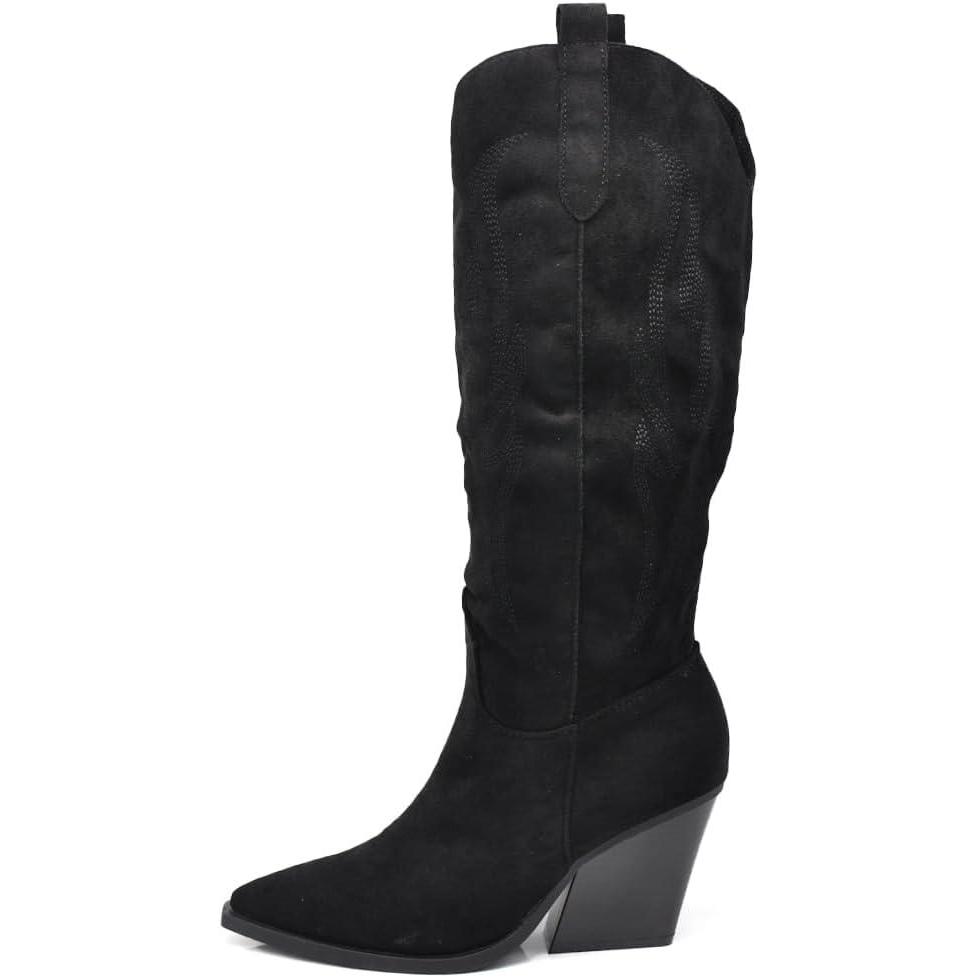 imageIF Fashion Bottes Cowboy Western Texani Chaussures Femme Pointu Camperos LY8012662 2 Noir