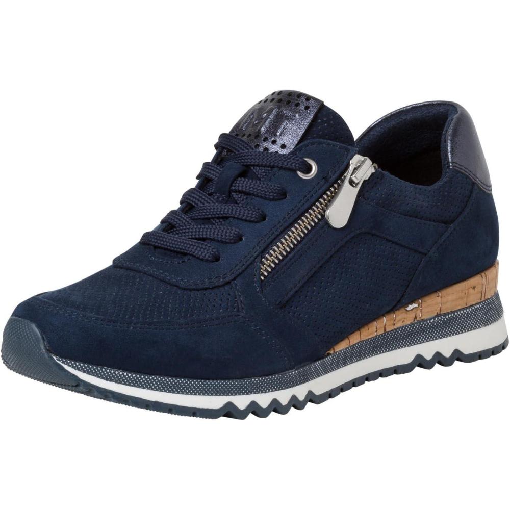 imageMARCO TOZZI Baskets Plates Femme Vganes LoisirsMarine Navy Comb