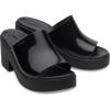 imageCrocs Femme Brooklyn Heels Sandale  TalonNoir Mtallis