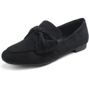 Feversole Women&rsquo;s Fashion Trim Deco Loafer Slippers,Pantoufles Trim Deco pour Femmes à la Mode(Grand Arc Noir)