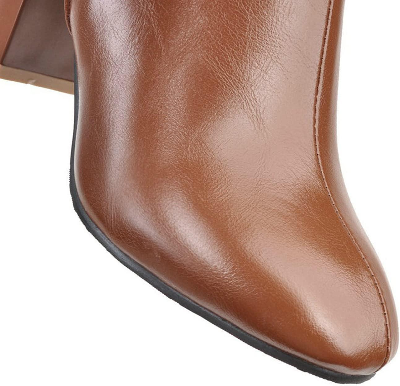 imageBottes Hautes Genoux Femme Classiques Botte Equitation pour Femmes Bottes de Cowboy Confortables Tirer Sur Les Boots DHiver DAutomne Bottines Western Chaussure Vintage Mode Cuir Women Shoes01 Brun