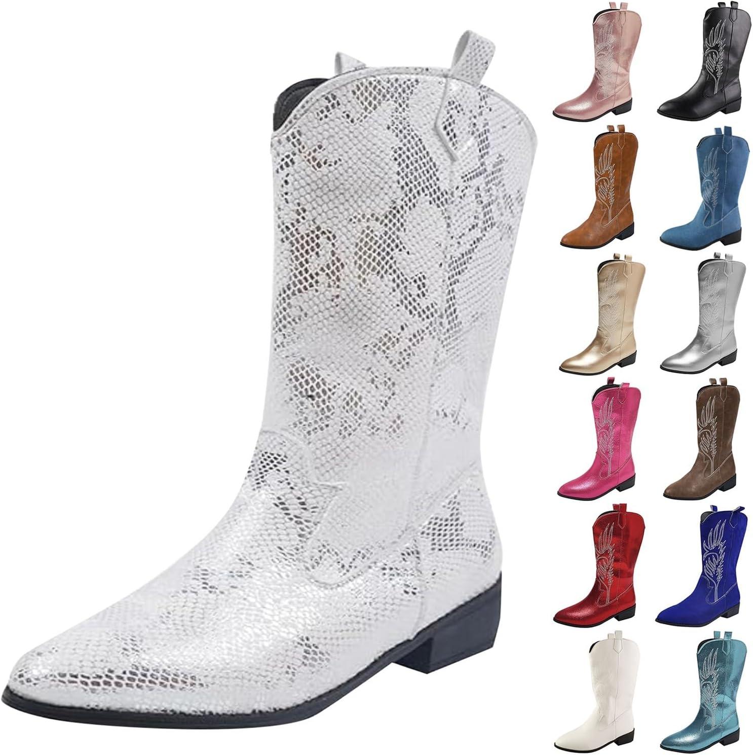 imageBottes de cowboy pour femme Noir Bottes de cowboy noires Confortables En daim Bottes dautomne Bottes de cowboy marron Bottes western Pour lextrieur NoirTransparent