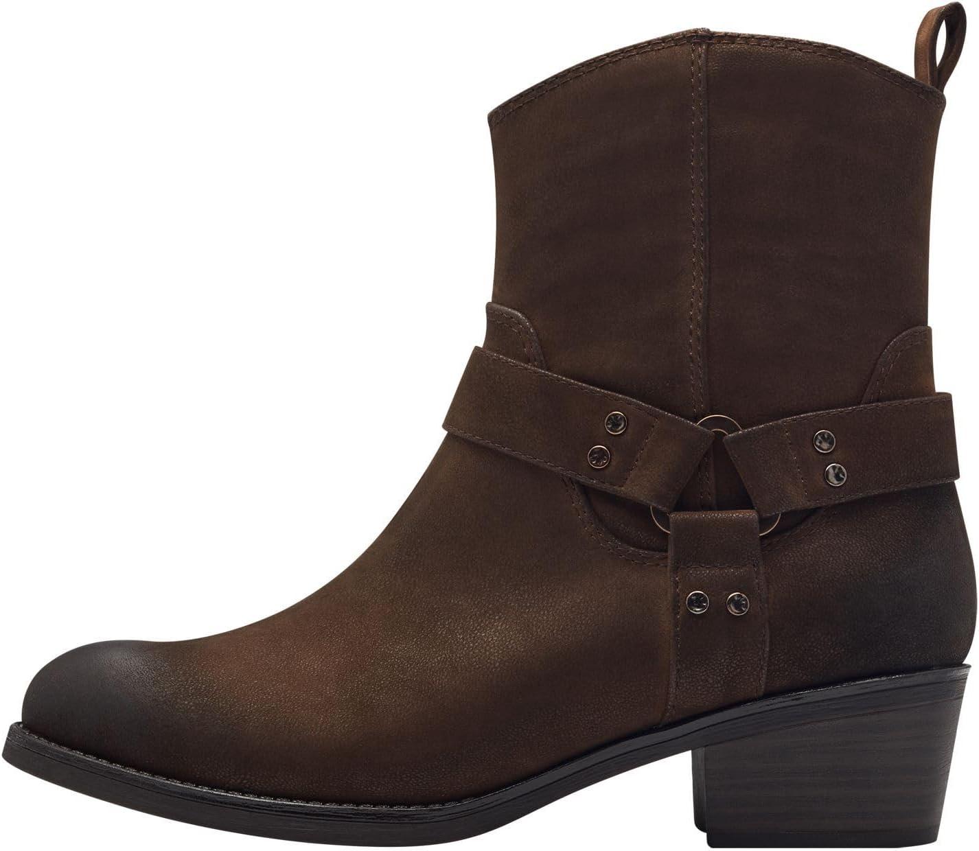 imageMARCO TOZZI Femme Bottines Zippes 22532443 Botte de WesternCaf Nubuck