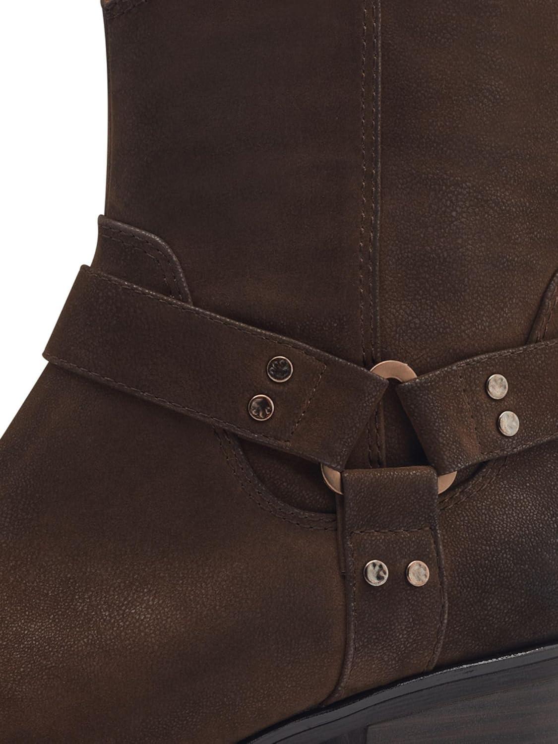 imageMARCO TOZZI Femme Bottines Zippes 22532443 Botte de WesternCaf Nubuck