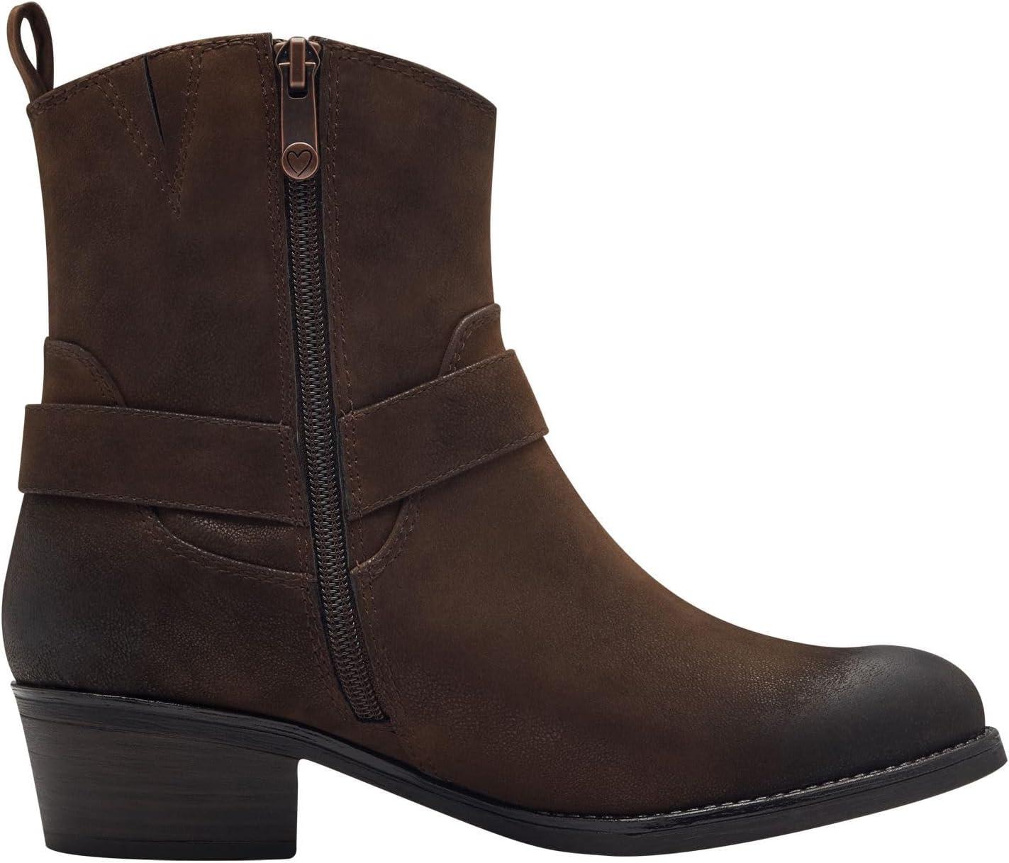 imageMARCO TOZZI Femme Bottines Zippes 22532443 Botte de WesternCaf Nubuck
