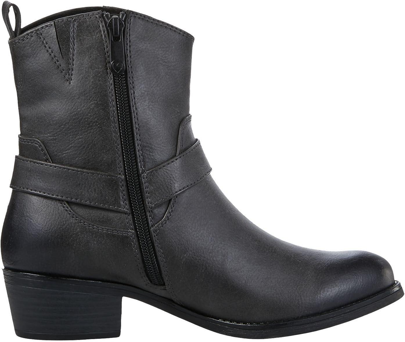 imageMARCO TOZZI Femme Bottines Zippes 22532443 Botte de WesternGris Fonc