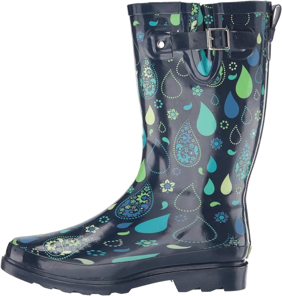imageWestern Chief Femme Waterproof Printed Tall Rain Boot Botte de PluieCachemire Verseur