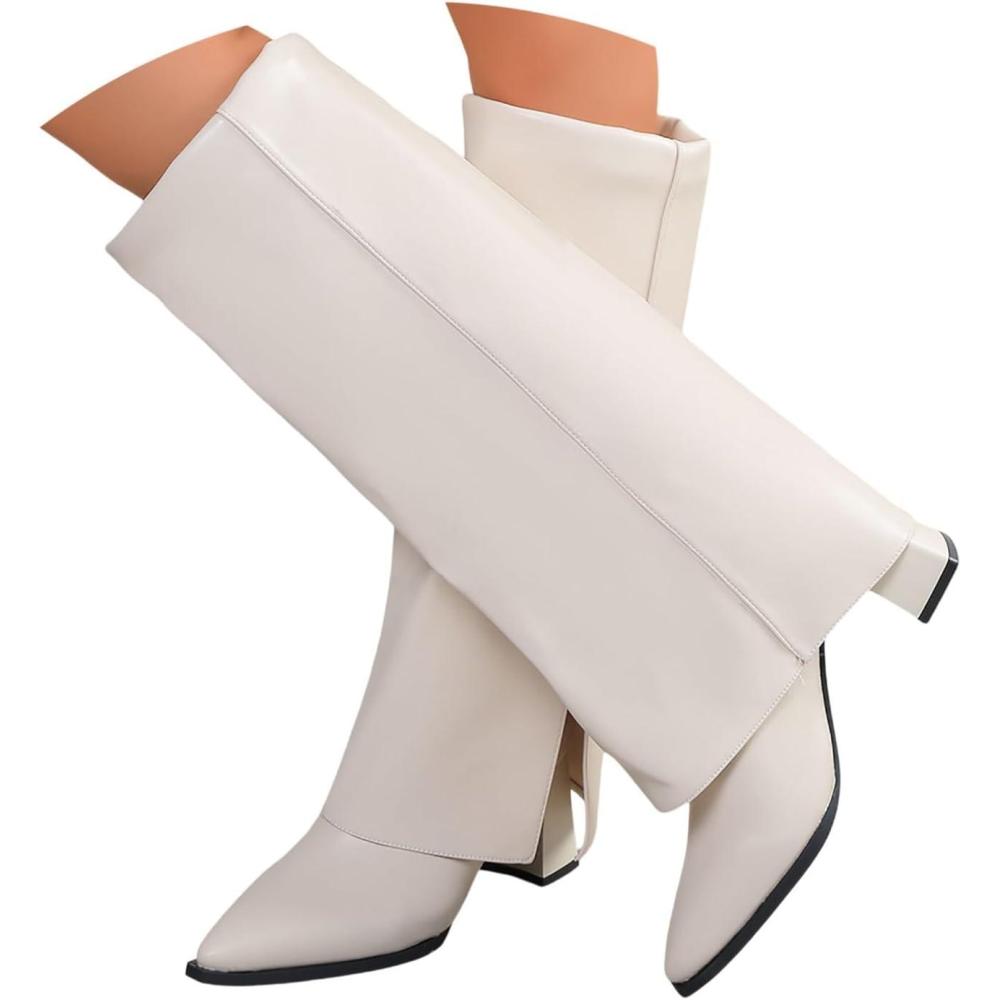 imageBottes Cowboy Femme Elgantes Avec Talon Haut Bottine Medievales Talon Bottines Botte De Cowboy Western Avec Haute Chaussure Femme Confortable ChaussureC3 Wei