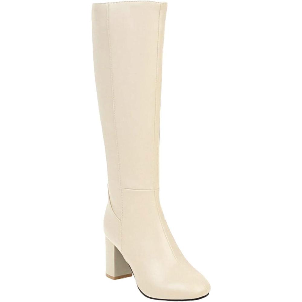 imageBottes Hautes Genoux Femme Classiques Botte Equitation pour Femmes Bottes de Cowboy Confortables Tirer Sur Les Boots DHiver DAutomne Bottines Western Chaussure Vintage Mode Cuir Women Shoes01 Beige