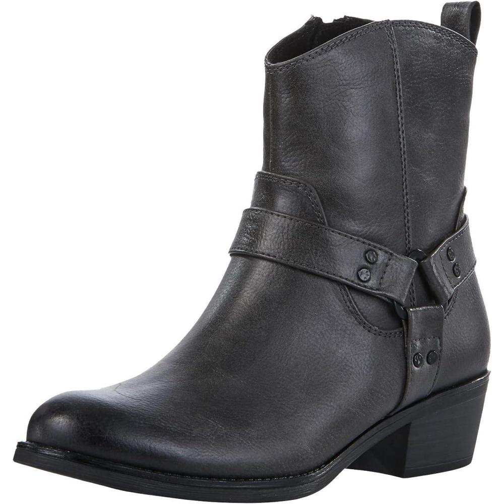imageMARCO TOZZI Femme Bottines Zippes 22532443 Botte de WesternGris Fonc