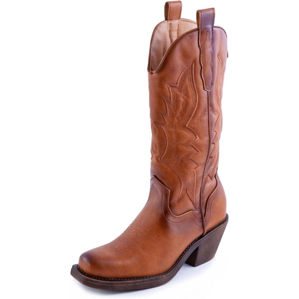 imageToocool Bottes femme texans cowboy western camperos chaussures bottes YG886Cuir