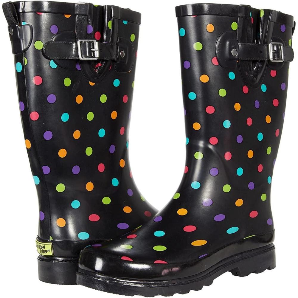 imageWestern Chief Femme Waterproof Printed Tall Rain Boot Botte de PluieNoir