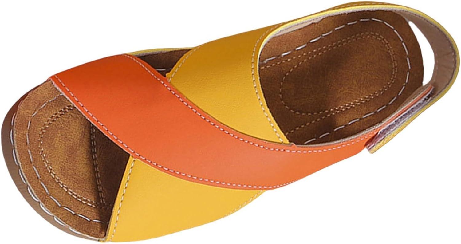 imageGenerico Sandales orthopdiques pour femme dt lgantes lgres orthopdiques confortables antidrapantes sandales compenses lavables plage de sport en plein air chaussures de randonneJaune