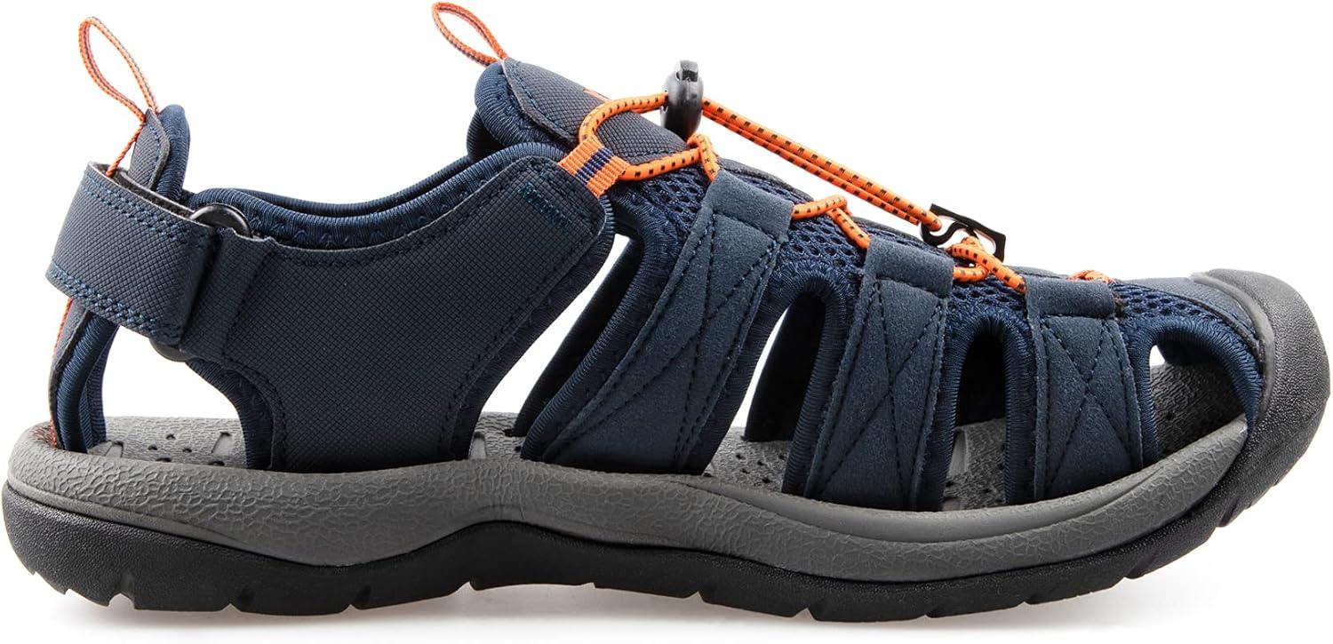 imageKnixmax Sandales de Randonne Femme Homme tBout Ferm Antidrapantes et Lgres et ConfortSandale de sport Outdoor Sandale de MarcheEU 3746Homme Bleu Marine Crochet et Boucle Rglables