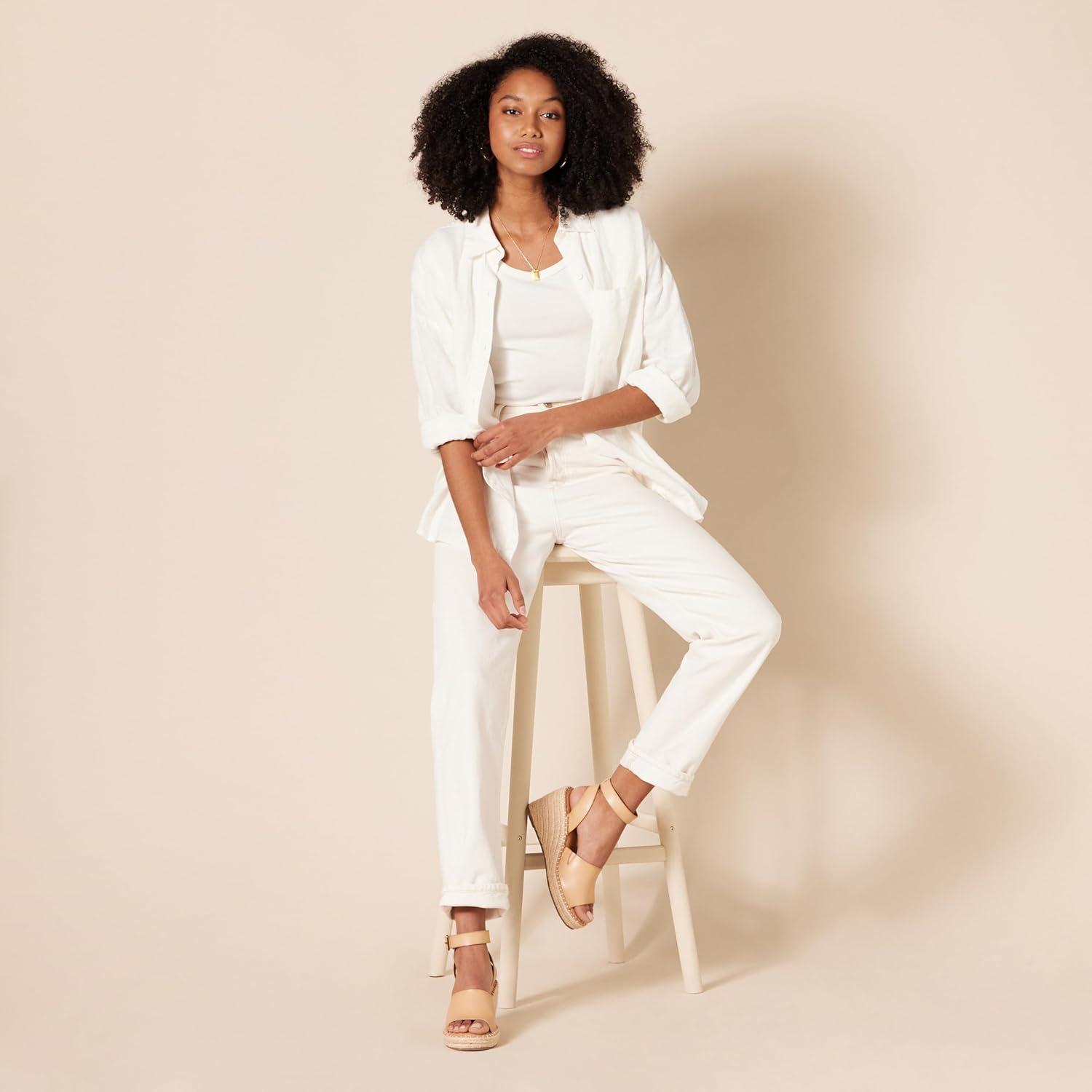 imageAmazon Essentials Sandale Espadrille Compense Confortable FemmeRose Blush