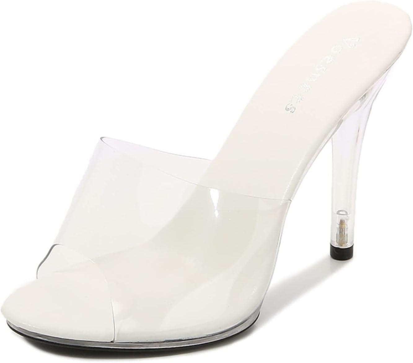 imageSandales Femme Sexy Talons Hauts Sandales Transparentes Chaussures t De Piscine Plage Sandales Sandales Et Mules Pour Femme Tong Compensee Sandales Pour La Plage LextrieurBlanc