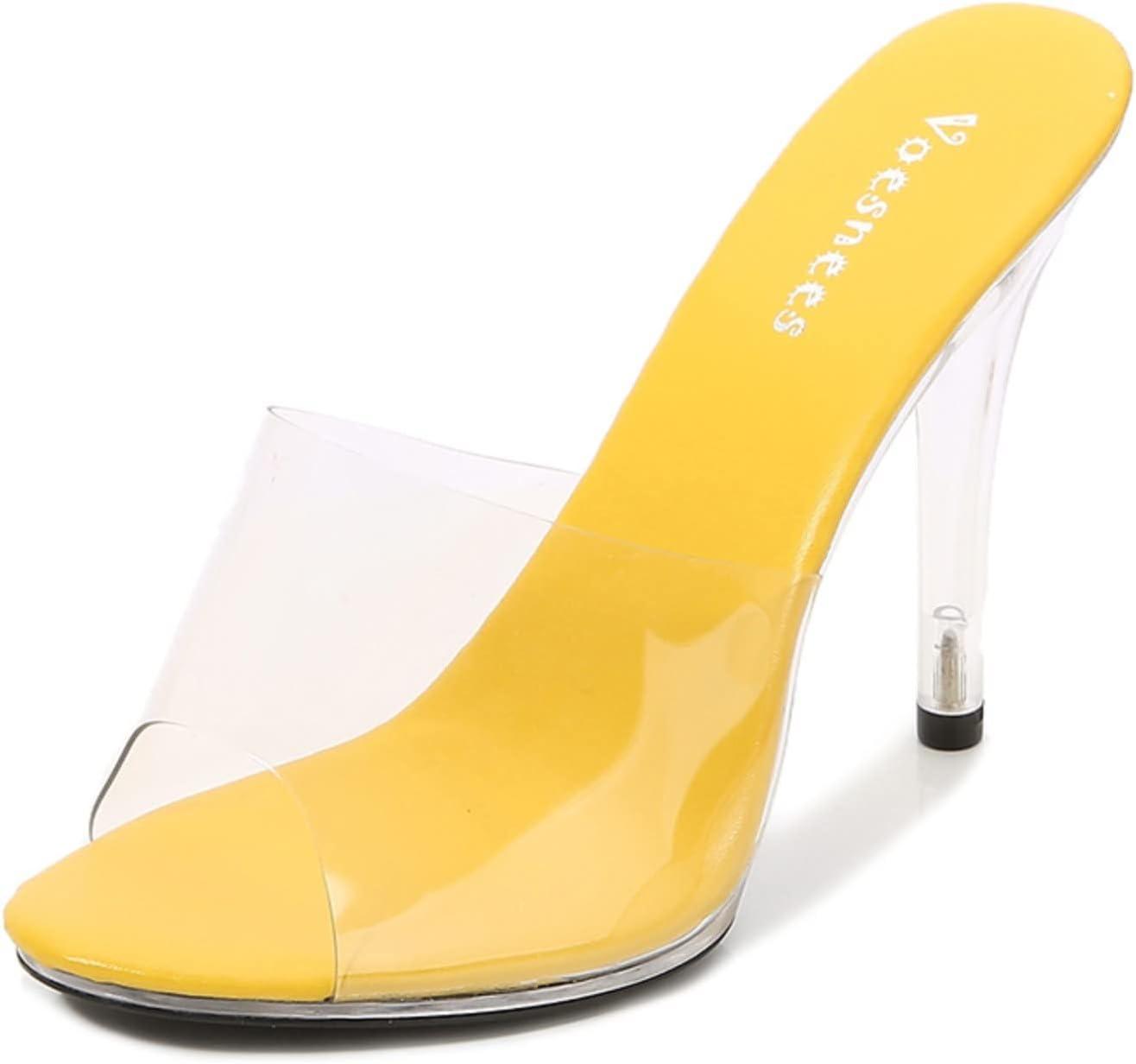 imageSandales Femme Sexy Talons Hauts Sandales Transparentes Chaussures t De Piscine Plage Sandales Sandales Et Mules Pour Femme Tong Compensee Sandales Pour La Plage LextrieurJaune