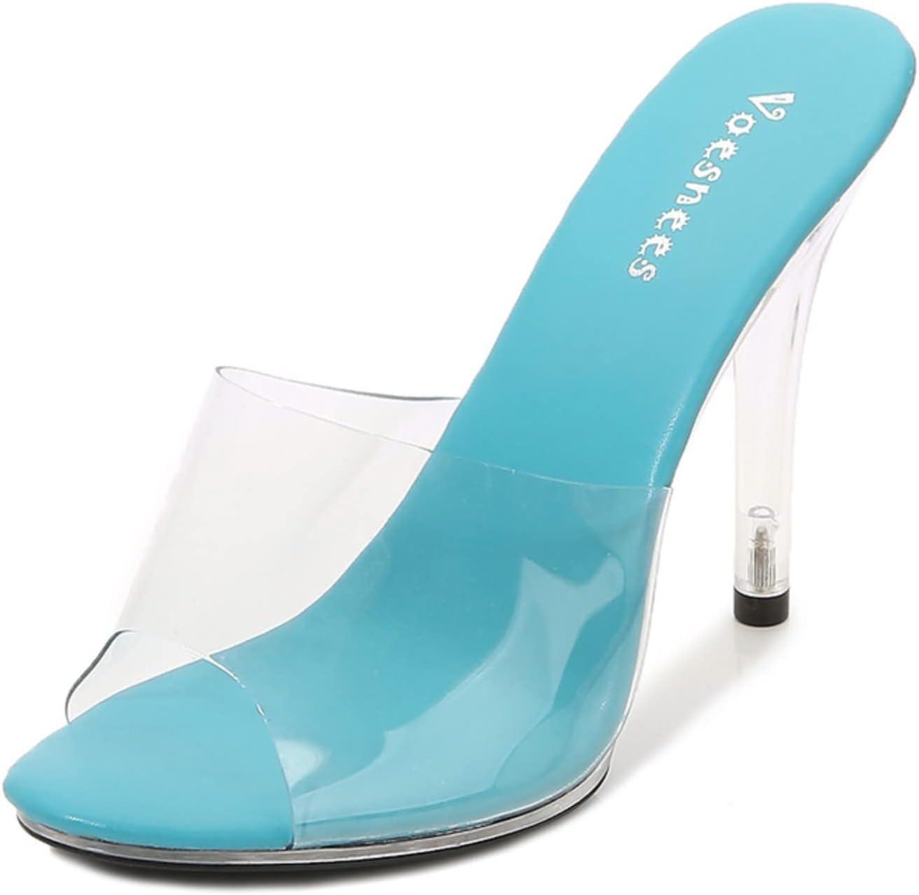 imageSandales Femme Sexy Talons Hauts Sandales Transparentes Chaussures t De Piscine Plage Sandales Sandales Et Mules Pour Femme Tong Compensee Sandales Pour La Plage LextrieurBleu