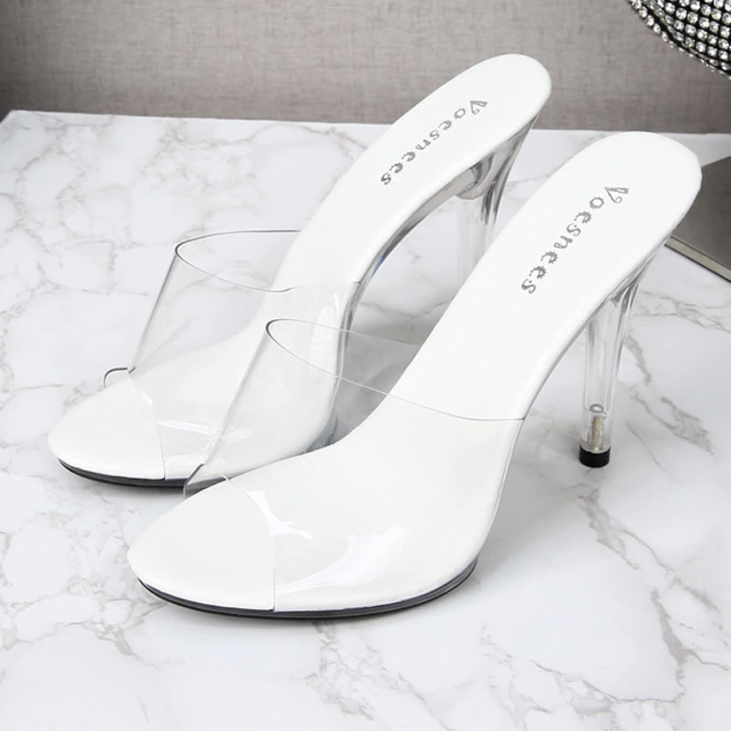 imageSandales Femme Sexy Talons Hauts Sandales Transparentes Chaussures t De Piscine Plage Sandales Sandales Et Mules Pour Femme Tong Compensee Sandales Pour La Plage LextrieurBlanc