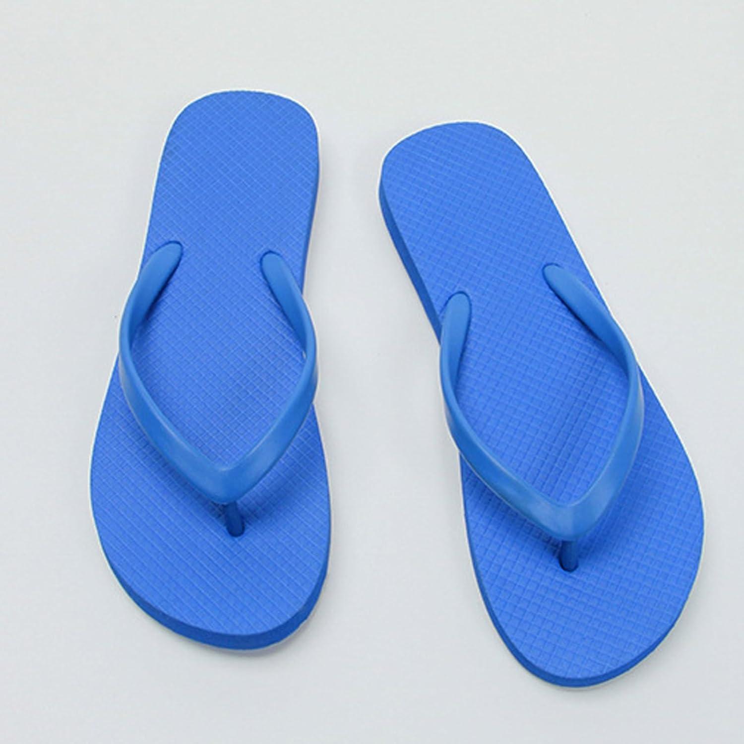 imageTongs pour Femmes Pantoufles de Douche pour Femmes Sandales Plates adaptes la Salle de Bain dt la Plage Piscine Tongs lgres et Basiques en Chaussures Scurit FemmesBleu