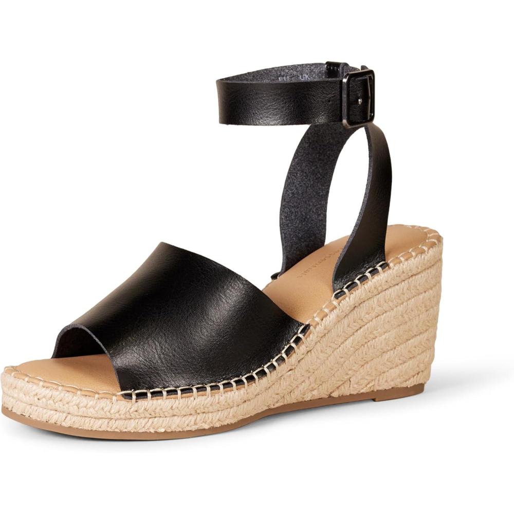 imageAmazon Essentials Sandale Espadrille Compense Confortable FemmeNoir