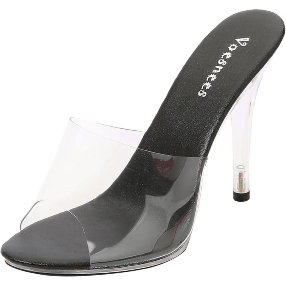imageSandales Femme Sexy Talons Hauts Sandales Transparentes Chaussures t De Piscine Plage Sandales Sandales Et Mules Pour Femme Tong Compensee Sandales Pour La Plage LextrieurLe Noir