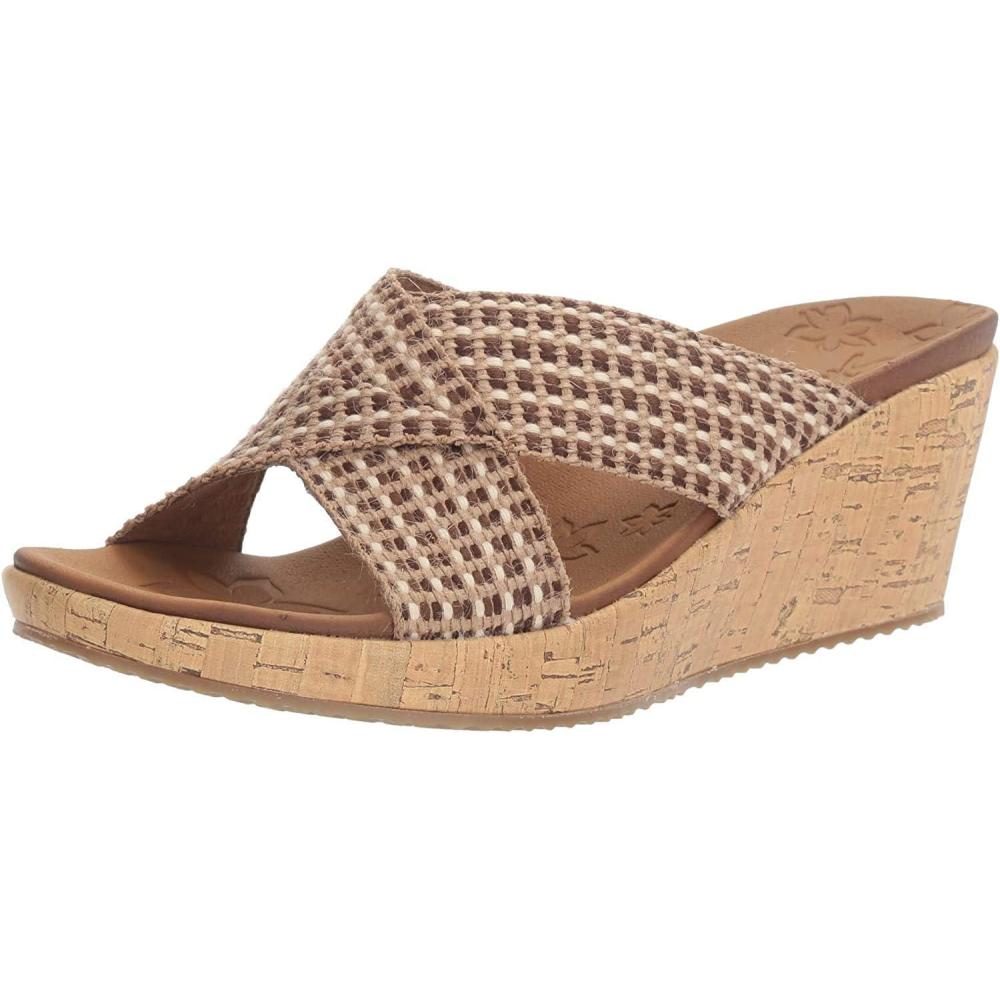 imageSkechers Femme Beverlee Delighted Sandale GlissanteNaturel