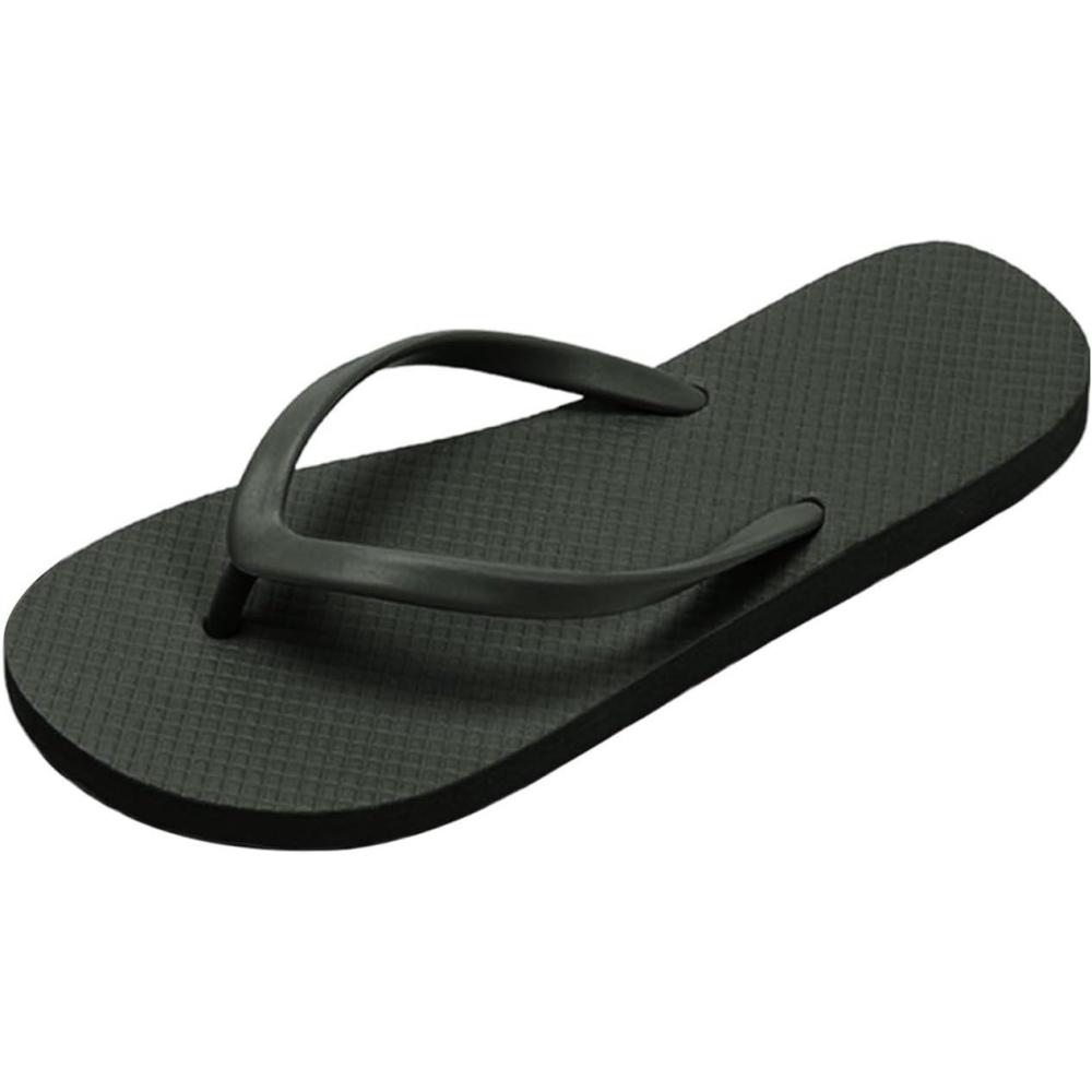 imageTongs pour Femmes Pantoufles de Douche pour Femmes Sandales Plates adaptes la Salle de Bain dt la Plage Piscine Tongs lgres et Basiques en Chaussures Scurit FemmesLe Noir
