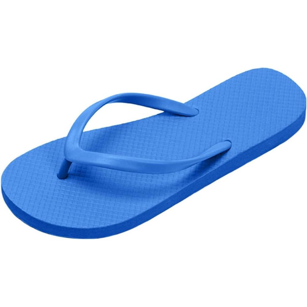 imageTongs pour Femmes Pantoufles de Douche pour Femmes Sandales Plates adaptes la Salle de Bain dt la Plage Piscine Tongs lgres et Basiques en Chaussures Scurit FemmesBleu
