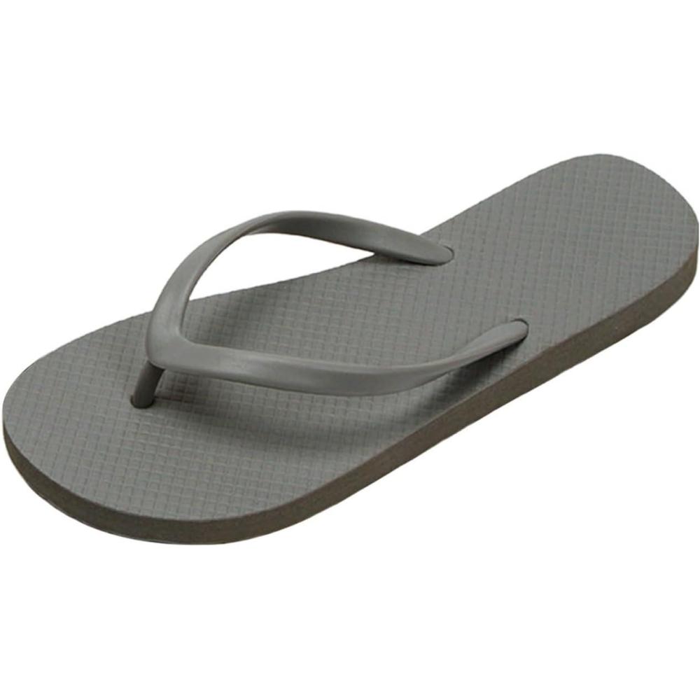 imageTongs pour Femmes Pantoufles de Douche pour Femmes Sandales Plates adaptes la Salle de Bain dt la Plage Piscine Tongs lgres et Basiques en Chaussures Scurit FemmesGris