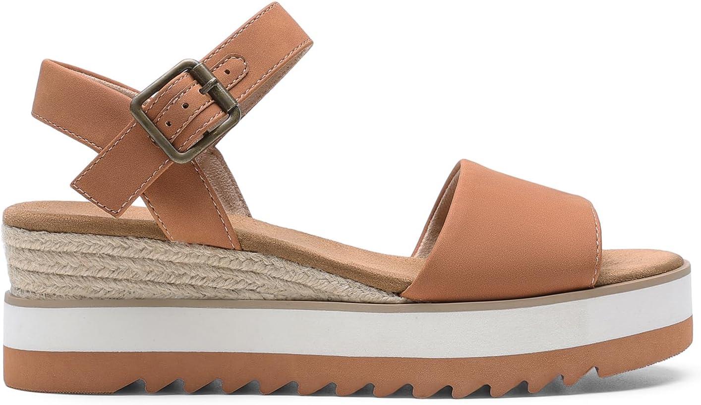 imageDREAM PAIRS Sandales Talon Compens pour Femmes Confortables Sandale Espadrilles dt Classique Plateforme DWUMPS2504Bronzer