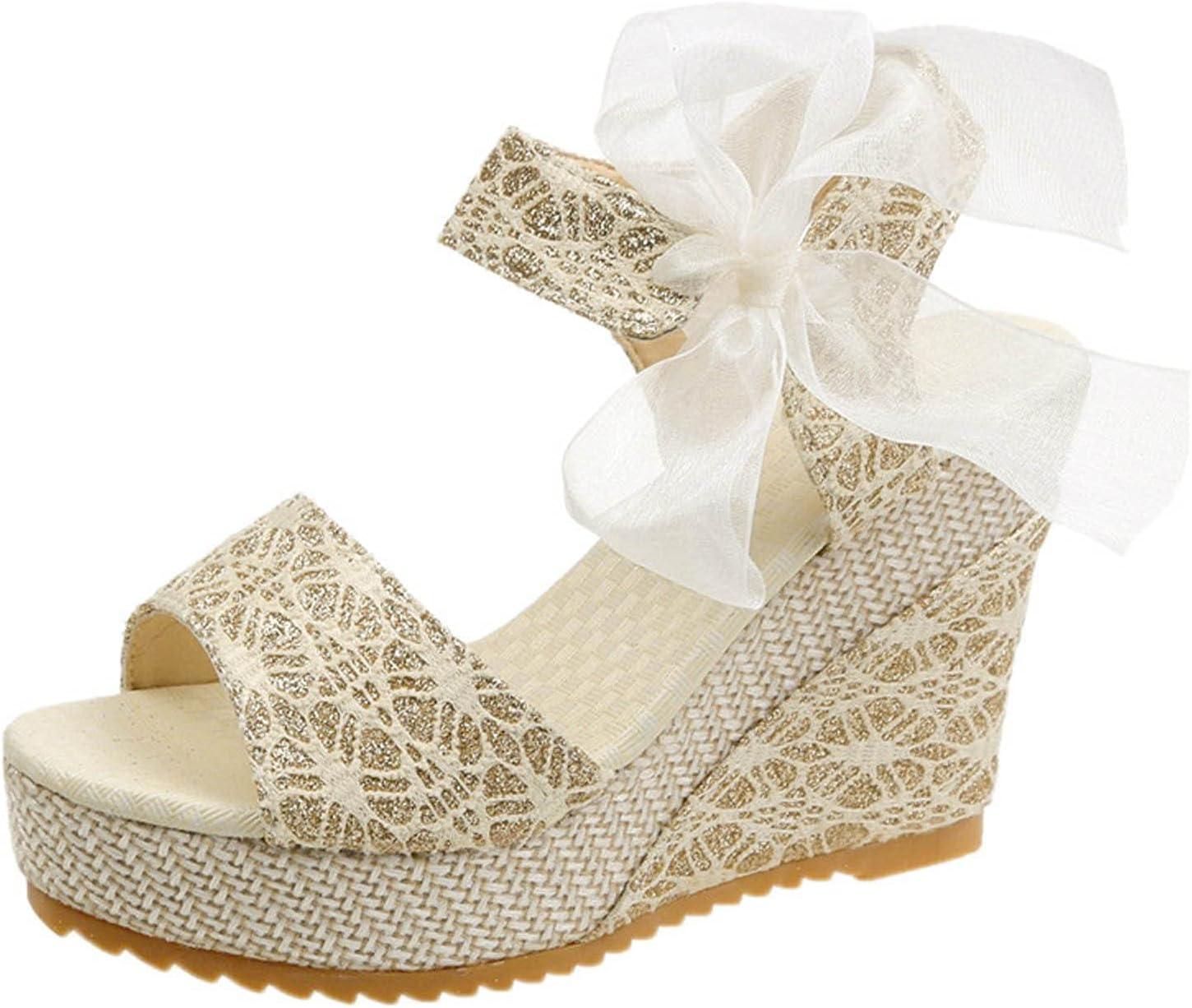 imageNUSGEAR Sandales pour femme Sandales dt croises bretelles croises lgantes Sandales compenses pour femme Sandales dt Sandales ChaussuresA Beige