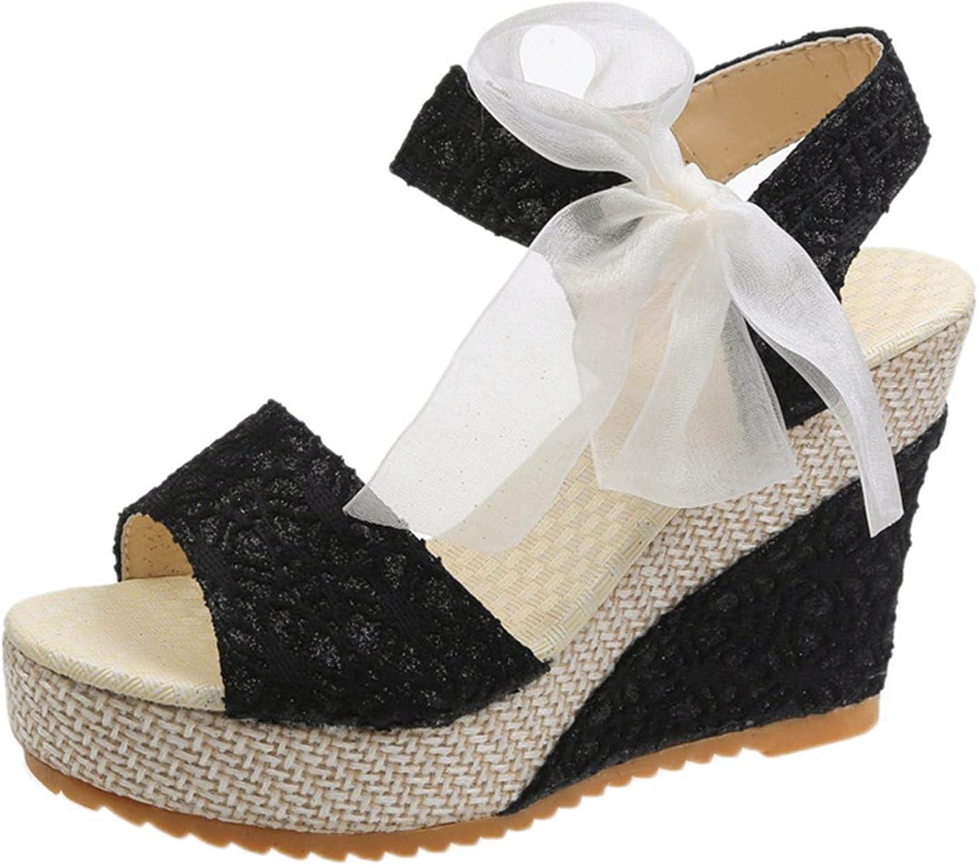 imageNUSGEAR Sandales pour femme Sandales dt croises bretelles croises lgantes Sandales compenses pour femme Sandales dt Sandales ChaussuresA Noir