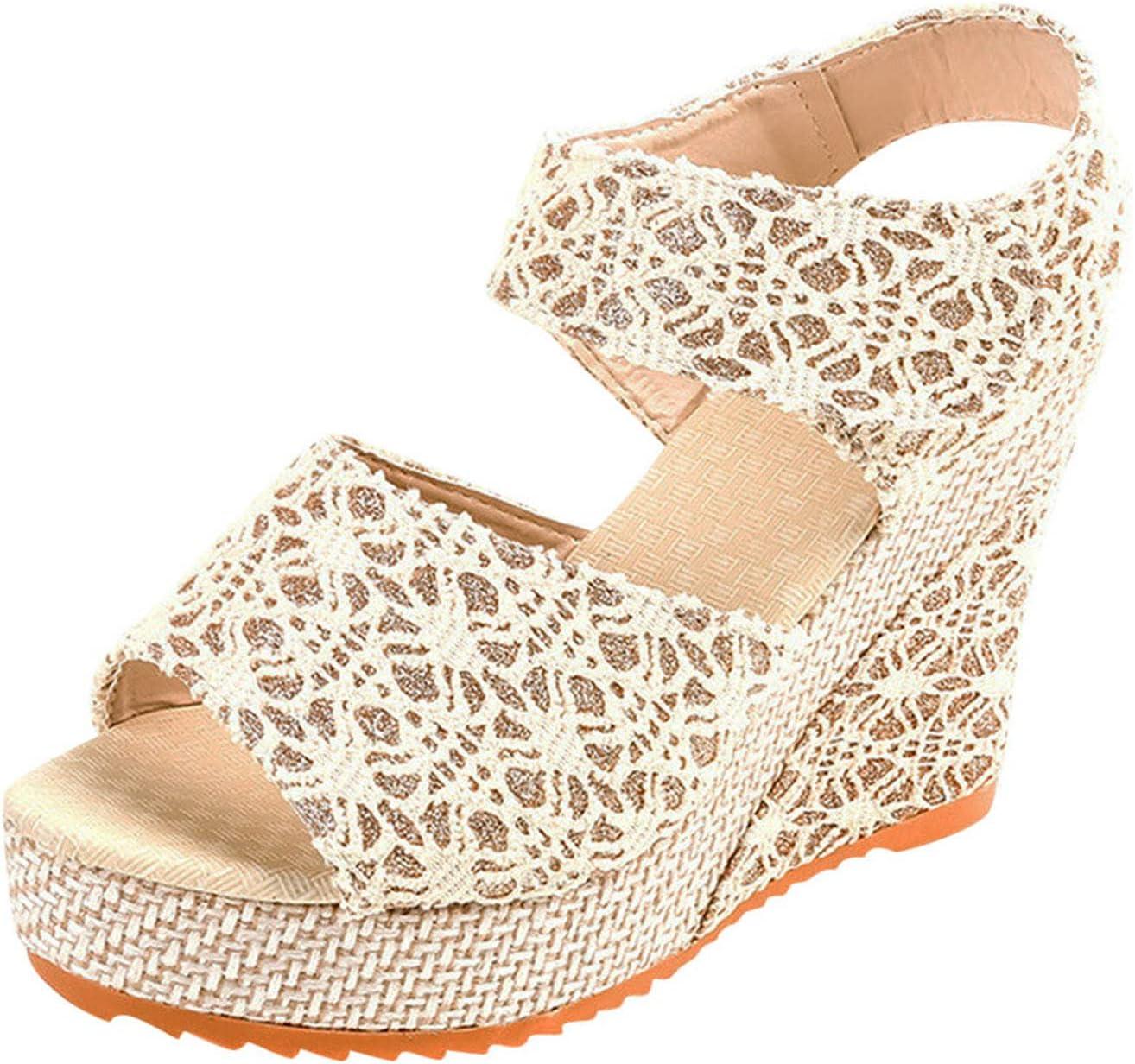 imageNUSGEAR Sandales pour femme Sandales dt croises bretelles croises lgantes Sandales compenses pour femme Sandales dt Sandales ChaussuresBeige
