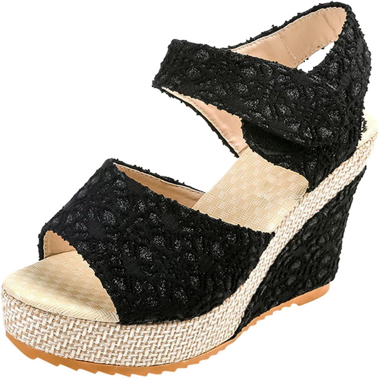 imageNUSGEAR Sandales pour femme Sandales dt croises bretelles croises lgantes Sandales compenses pour femme Sandales dt Sandales ChaussuresNoir