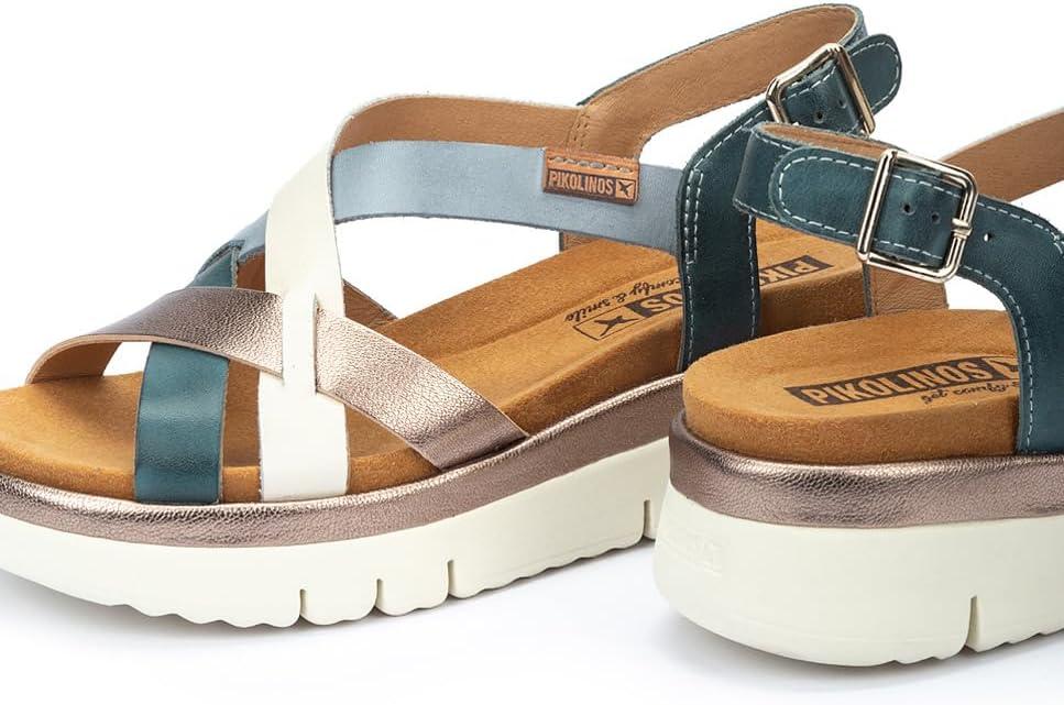 imagePikolinos Sandales Semelles compenses en Cuir Palma pour FemmeRiver
